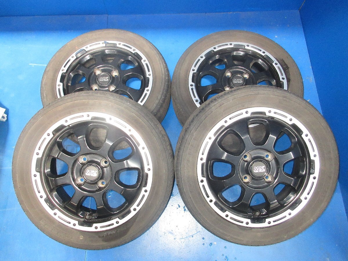 HOTSTUFF MADCROSS タイヤホイール 4本 14×4.5J IN45 4H PCD100 中古品(K拍卖