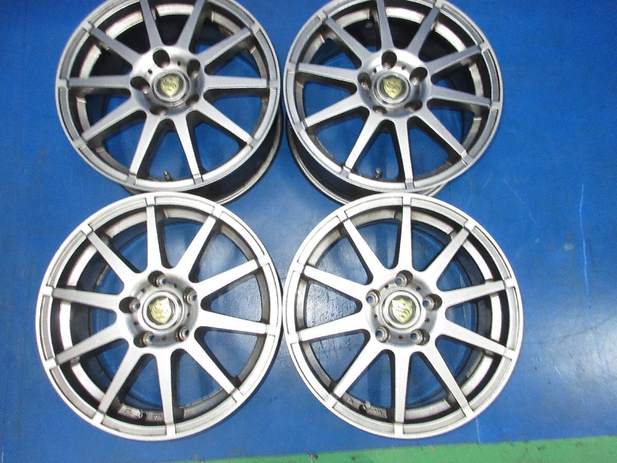 STRANGER ストレンジャー 16インチ アルミホイール 4本 16×6.5J 5穴 PCD100 中古品 冬用 スタッドレス用に (K拍卖