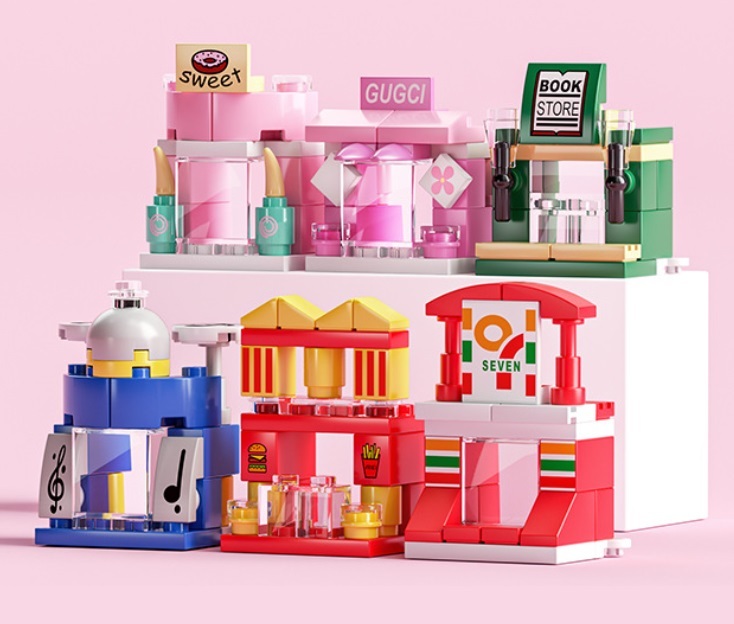 レゴ ブロック お店屋さん キット LEGO 互換品(ゆうパケ)拍卖