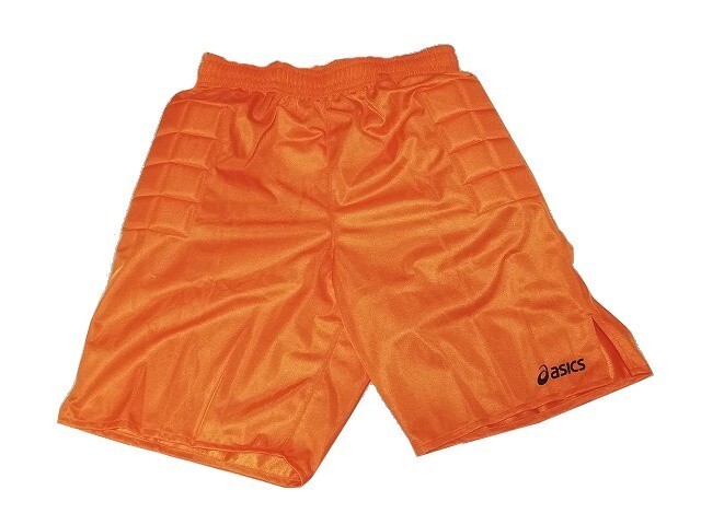 【新品】アシックス/asics ゴールキーパー パッド付 ハーフパンツ XS1688【O】オレンジ◆タンパン サッカー キーパー スノボ SOCCER拍卖