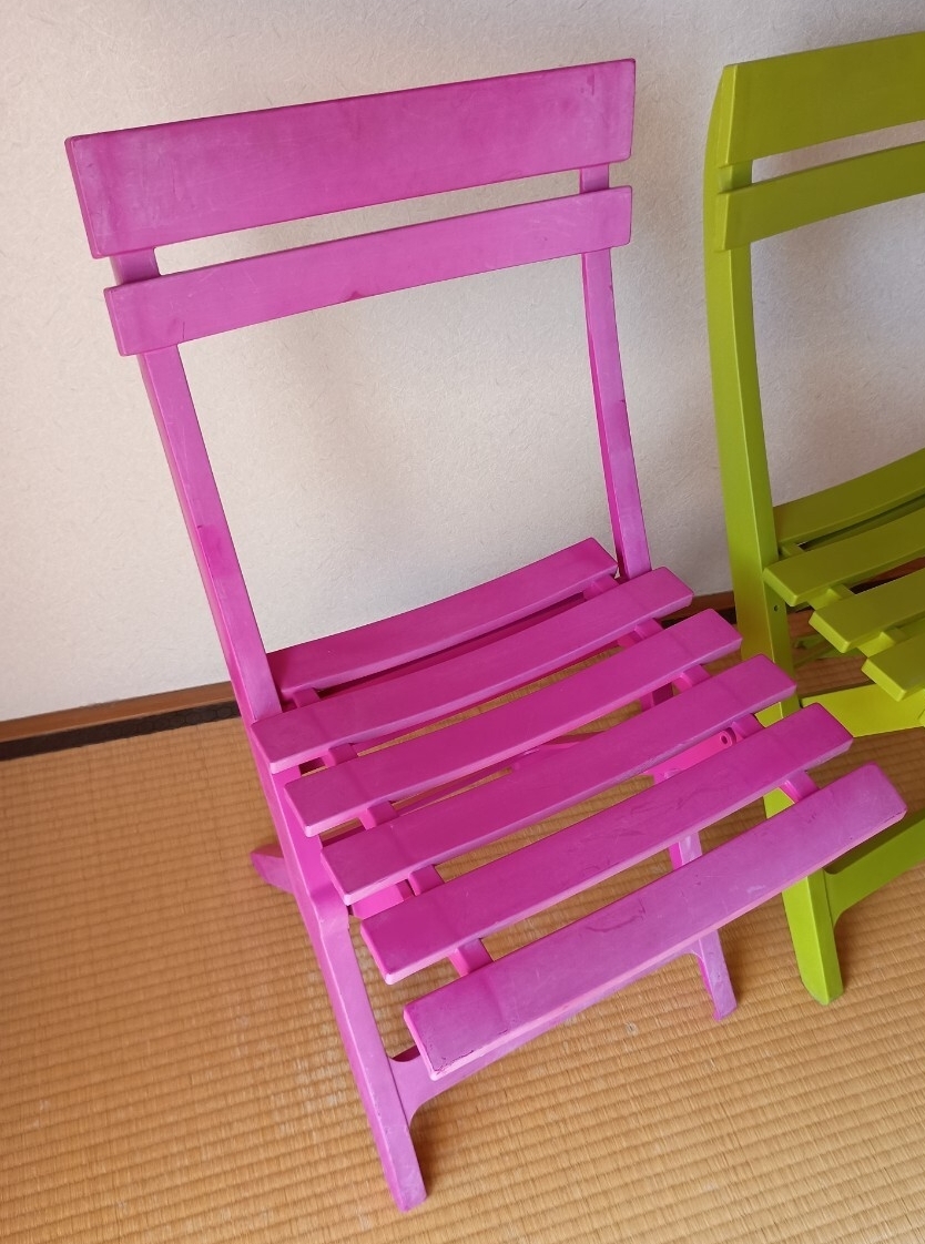 フランス製 GROSFILLEX マイアミフォールディングチェア ピンク 1脚のみ拍卖