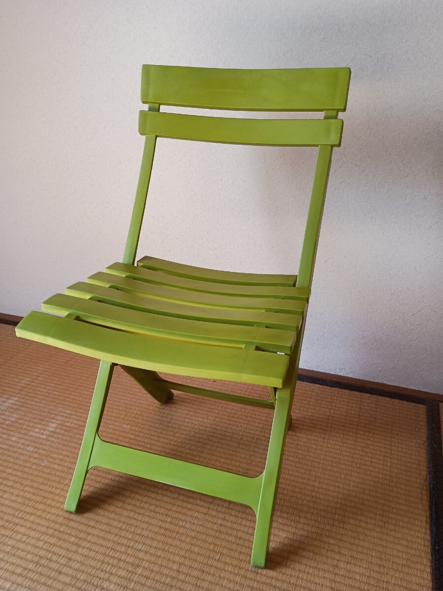 フランス製 GROSFILLEX マイアミフォールディングチェア ライトグリーン拍卖