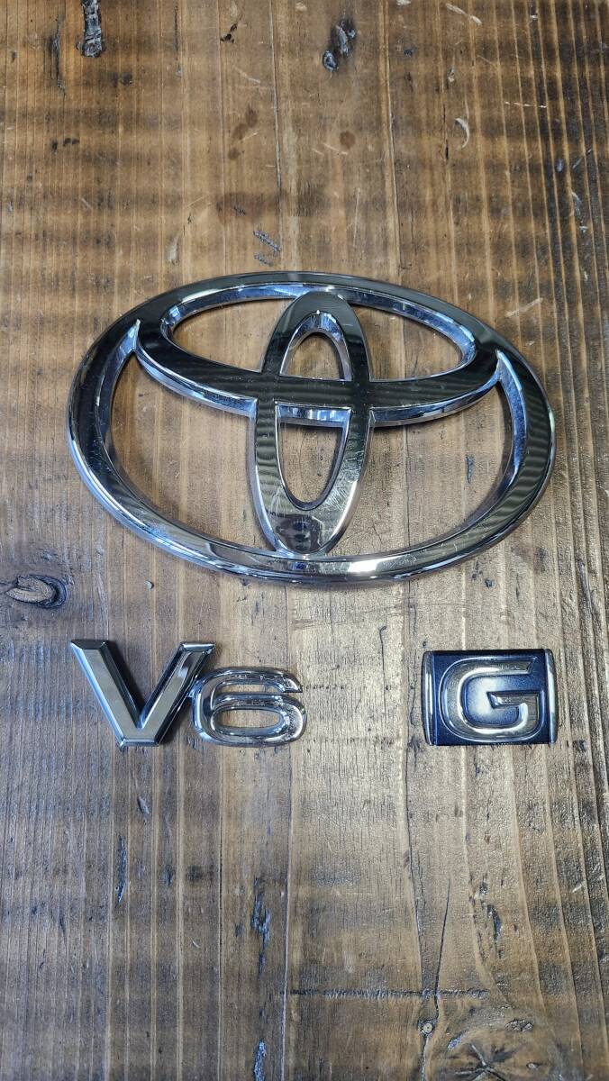 KAMD★トヨタ 10系 アルファード 後期★純正 エンブレムセット★Gエンブレム/V6エンブレム/部品取り車/トヨタ拍卖