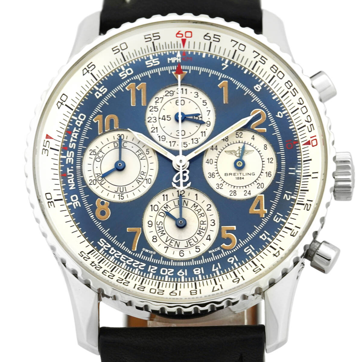 BREITLING ブライトリング ナビタイマー 1461 限定モデル A38022 自動巻き ブルー文字盤 メンズ (K-MH2749)拍卖