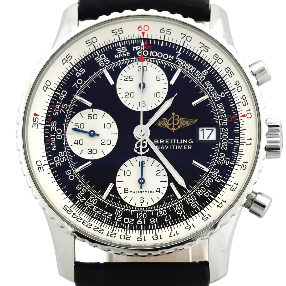 BREITLING ブライトリング オールド ナビタイマー A13322 自動巻き ブラック文字盤 メンズ 保証書 (K-K865)拍卖