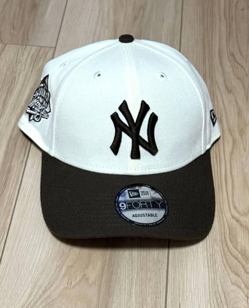 【新品】NEW ERA 9Forty ヤンキース アジャスタブル アイボリー×ブラウン 日本未入荷モデル拍卖
