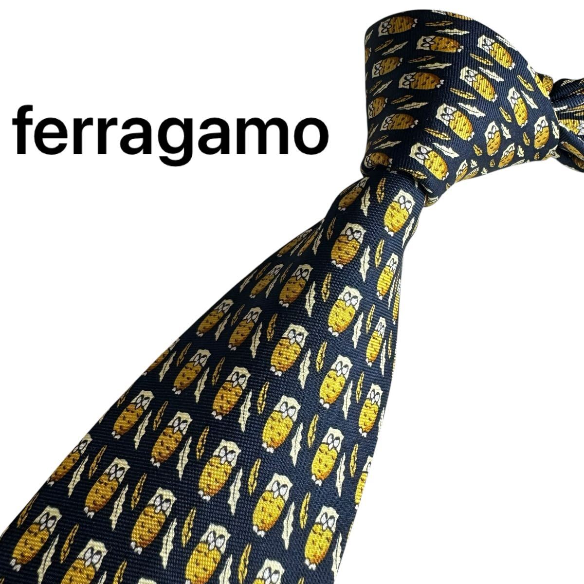 極美品★ ferragamo フェラガモ ネクタイ スーツ ビジネス 成人式 2567拍卖