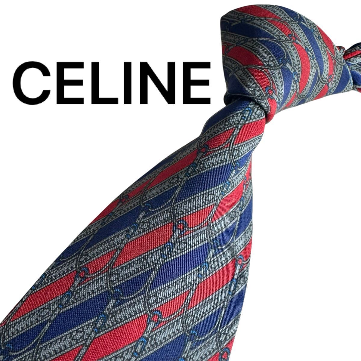 極美品★ CELINE セリーヌ ネクタイ スーツ ビジネス 成人式 2578拍卖