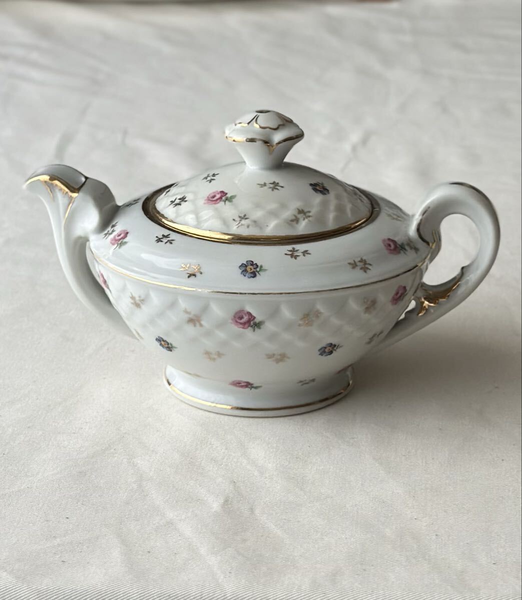 美品 フランス ヴィンテージ Limoges リモージュ 花柄のティーポット コーヒーポット(アンティーク 骨董 蚤の市 ティーセット)拍卖