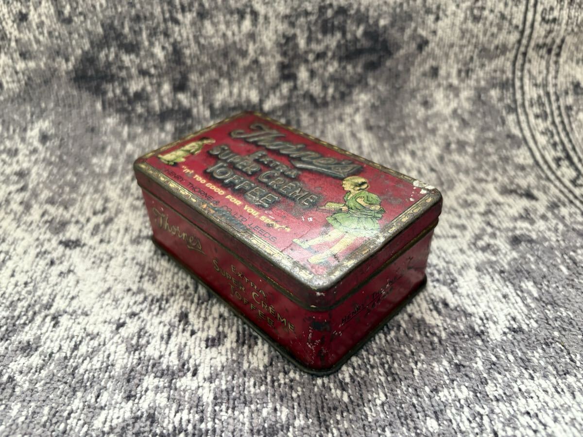 ◆送料無料◆アンティーク缶 Thorne’s(ソーンズ) トフィー缶 TIN缶 ブリキ缶 イギリス ヴィンテージ拍卖