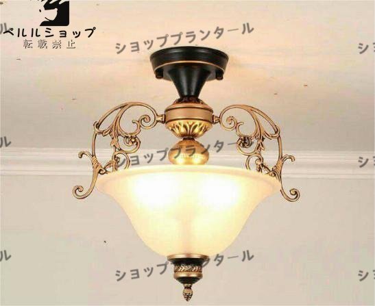 バルコニーの入り口の廊下の照明アメリカンレトロ半天井のシャンデリア天井照明拍卖