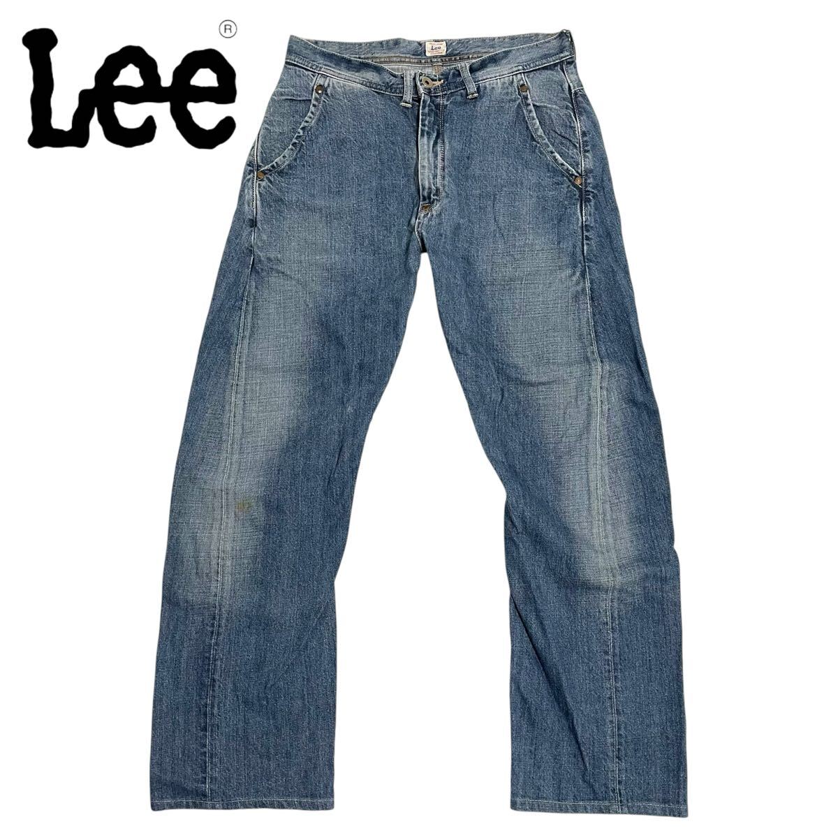 Lee 0333 /リー メンズ 立体裁断 デニムパンツ ジーンズ ブルー W31 サイドポケット 日本製 O-2619拍卖