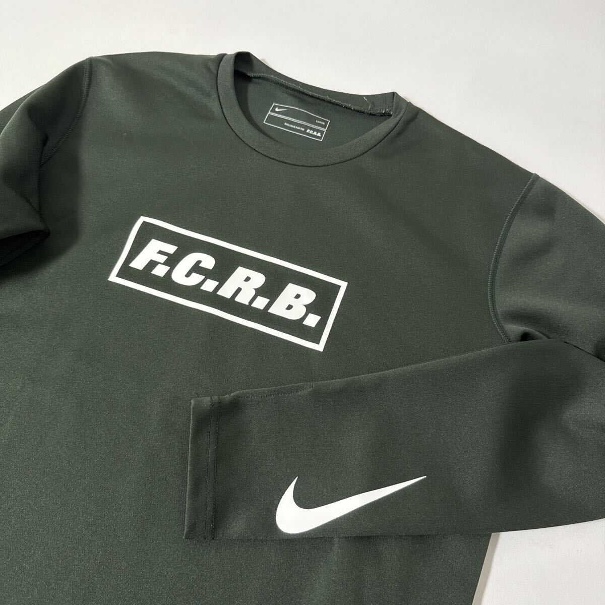 美品 FCRB Nike ポリエステル カットソー ゲーム シャツ L ブリストル ナイキ トレーニング Bristol ボックス ロゴ拍卖