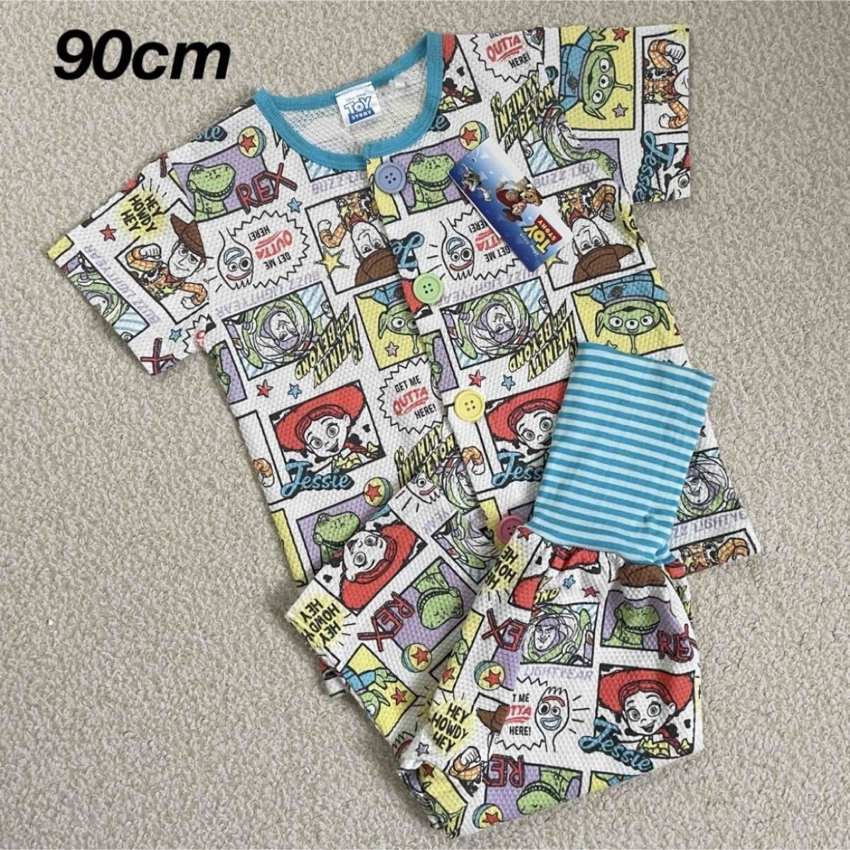 【送料無料】新品★Disney ピクサー トイストーリー 半袖 パジャマ ベビー 男の子 90cm拍卖