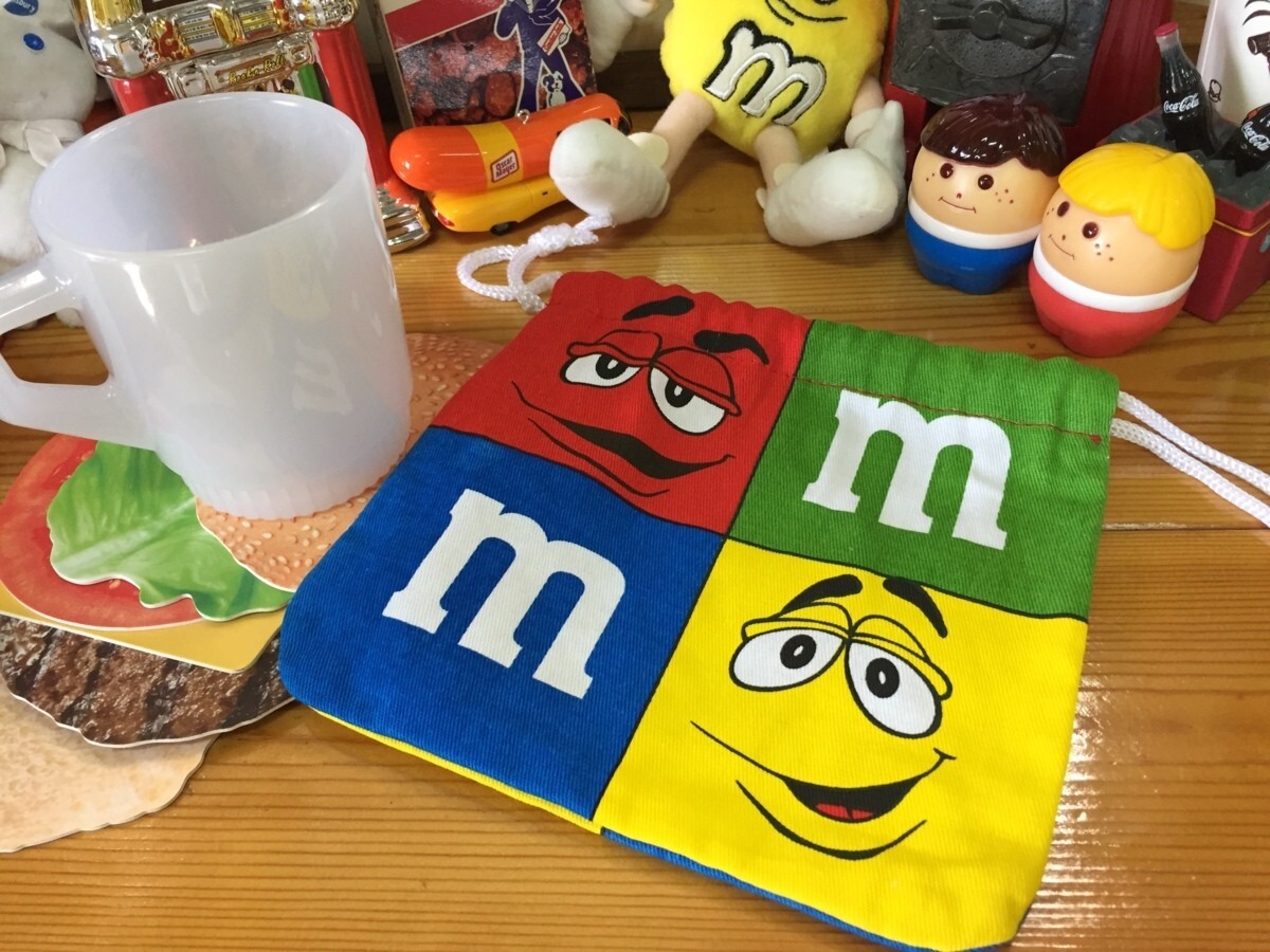 m&m's エムアンドエムズ巾着袋 / ミニ 巾着 エムエム アメリカン雑貨拍卖