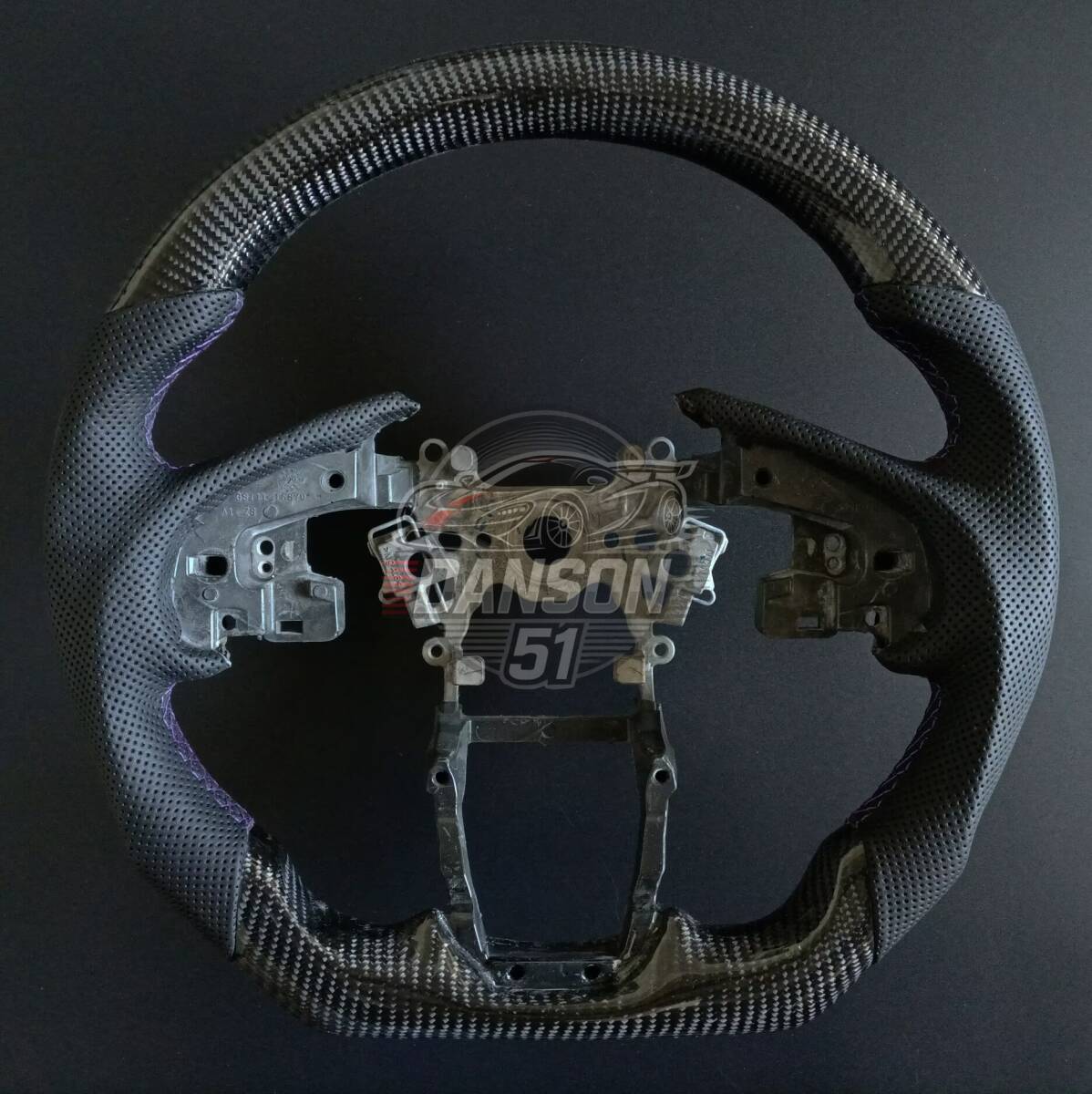 送料無料 リアルカーボン・パンチングレザー製 ホンダ N-ONE JG3 JG4  ステアリング拍卖