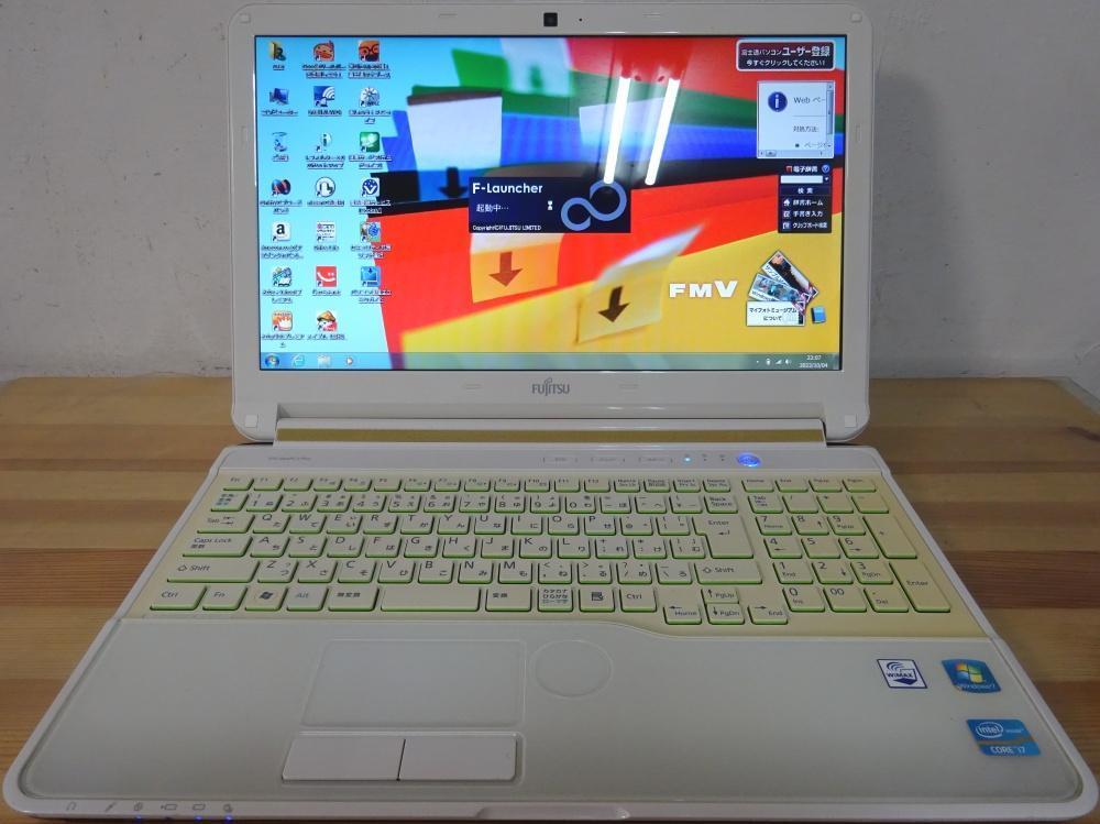 富士通 ノートパソコン LIFEBOOK AH55/G/Core i7-2670QM 2.2GHz/8GB/750GB/BD/中古特価良品拍卖