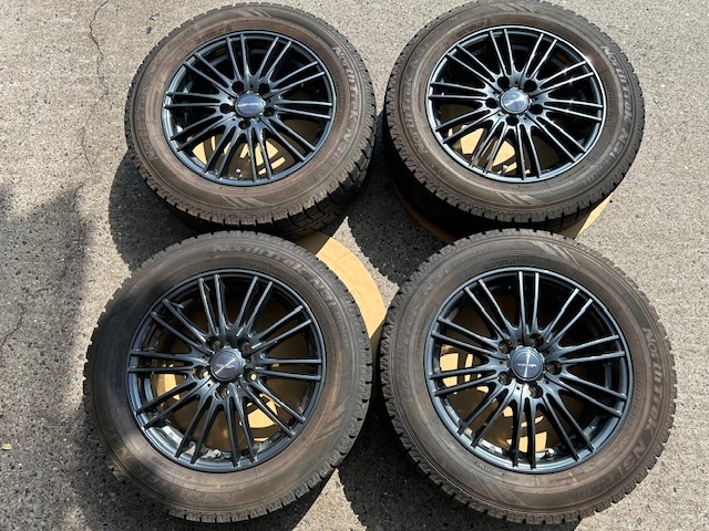 【今なら送料無料】WEDS VELVA 205/60R16 114.3 ノア ヴォクシー セレナ ミニバン 16インチ スタッドレス 中古タイヤホイールセット(F)拍卖