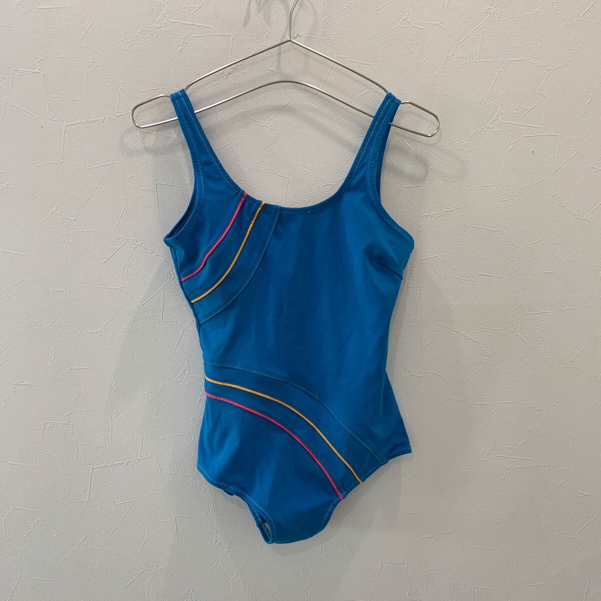 J830 水着 スイムウェア レトロ ブルー ジュニア 150拍卖