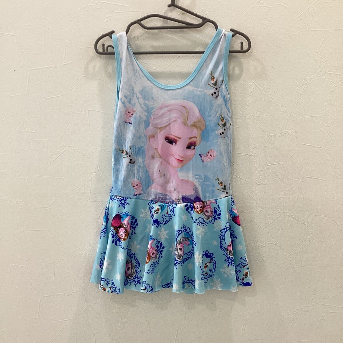 J1397 女の子 水着 スイムウェア ブルー 120相当拍卖