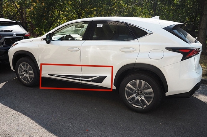 レクサス NX NX300h 2014年 - 2021年 サイド ドアモール ドアガーニッシュ キズ防止 4Pセット拍卖