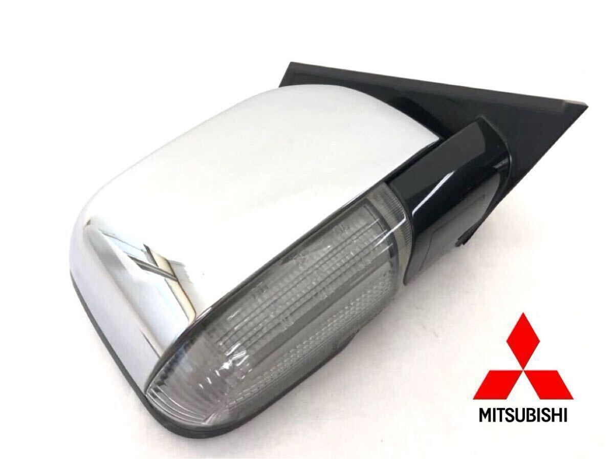 b管w220628-0303 デリカ CV4W ドアミラー 右 運転席側 メッキ ウインカー 7ピン サイド 外装 ミラー ローデスト D:5 D5 ROADEST (10)拍卖