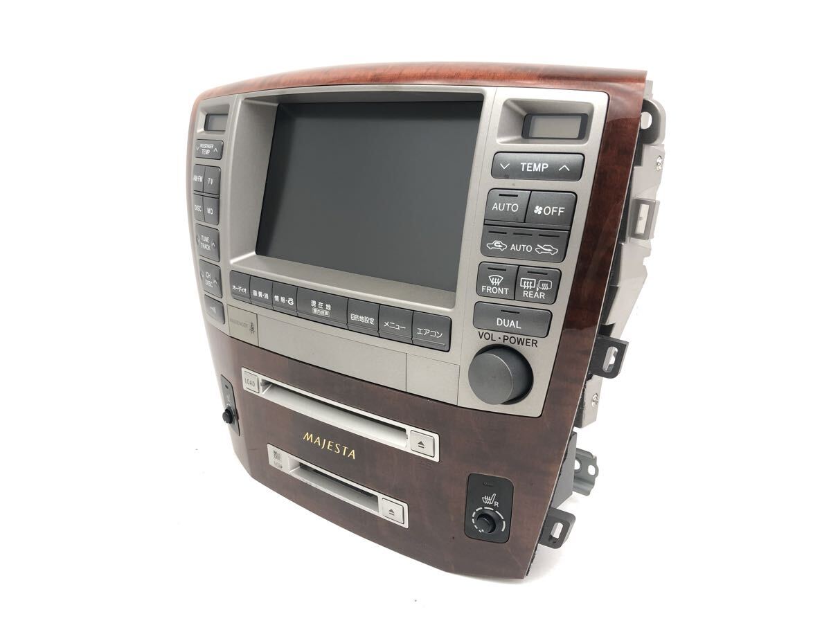 管L250804-0206 18マジェスタ トヨタ 純正 HDD ナビ 86430-30231 2015年秋版 FX-MG9967DVZT オーディオ 木目 パネル付き DVD CD 拍卖