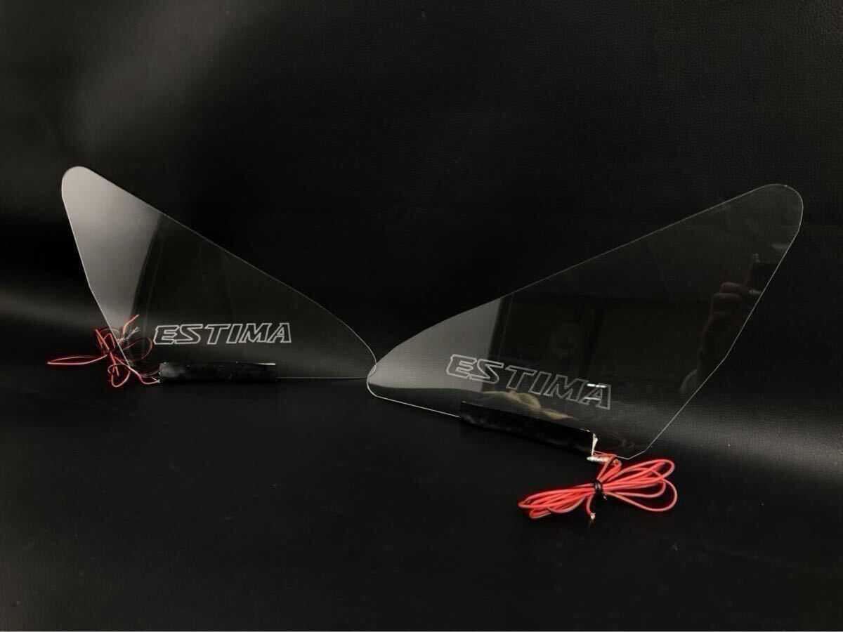 b管w221226-0263 50 55 エスティマ 光る エンブレム 三角窓 Aピラー LED パネル サイド ウインドウ 点灯OK 中期 ( GSR ACR AHR 20 (8)拍卖