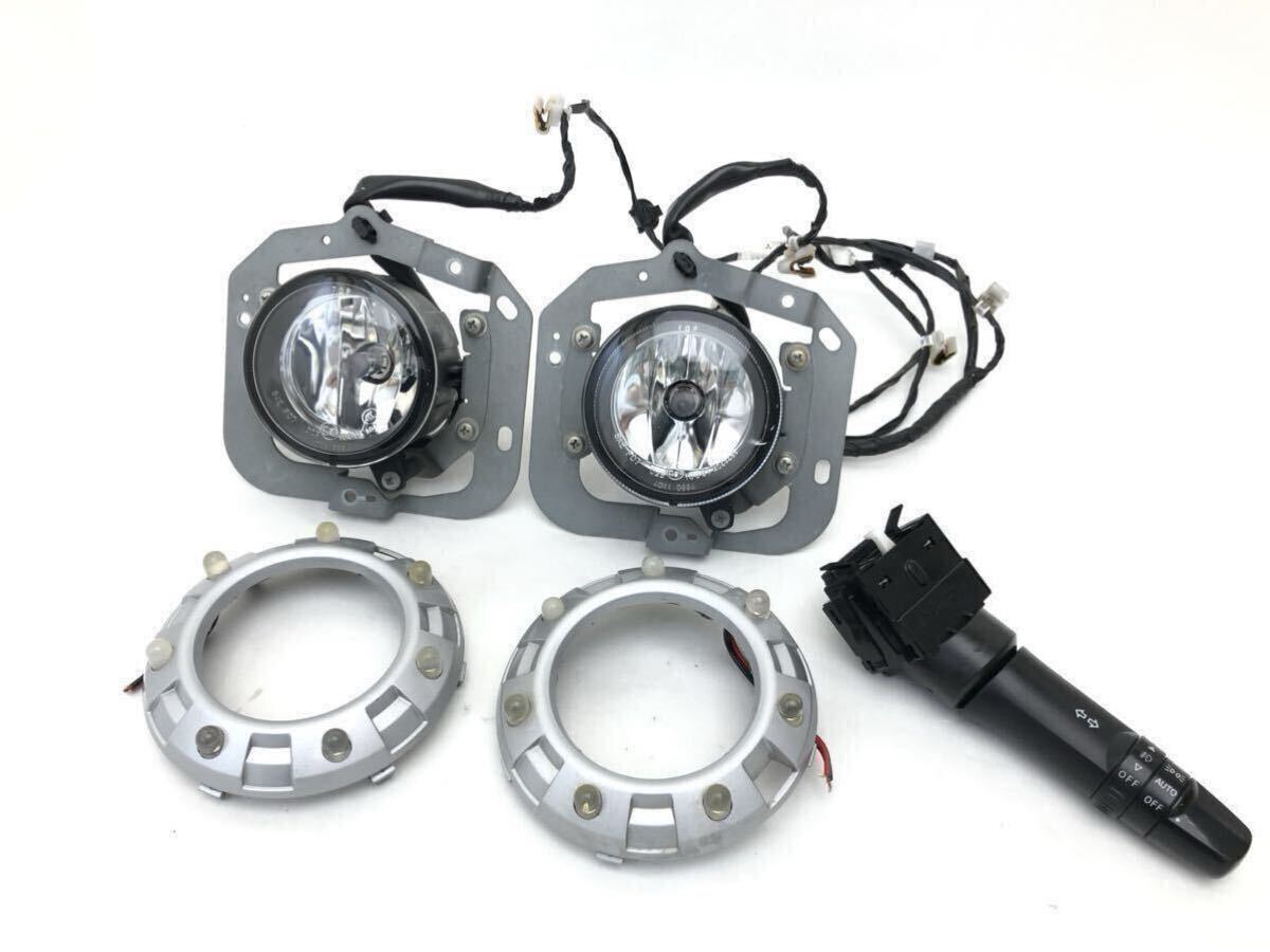 b管w220628-0406 送料無料♪ デリカ CV5W フォグランプ 左右 カバー 青 ブルー LEDイルミ 加工品 スイッチ 点灯OK D:5 D5 Gプレミアム(10)拍卖