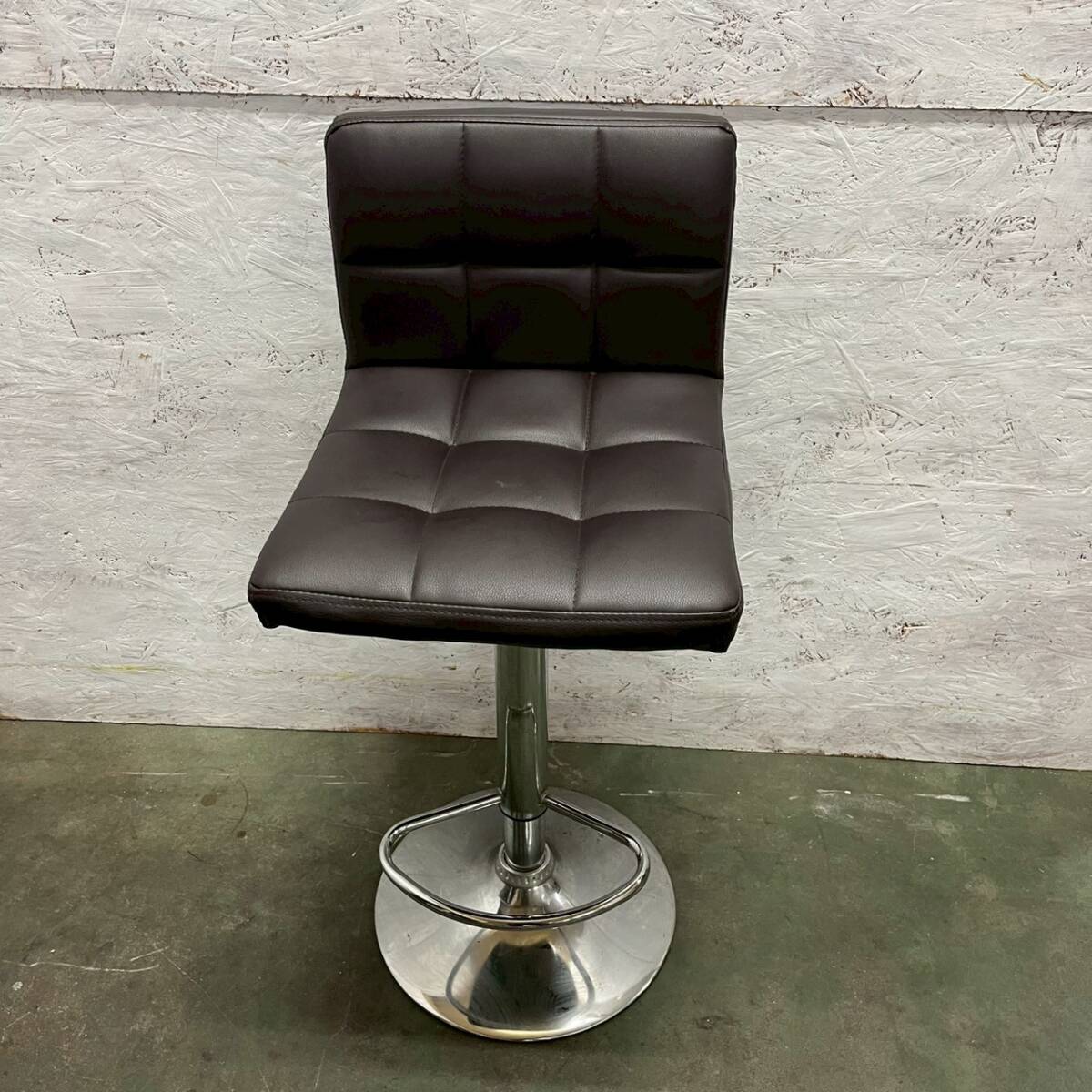 カウンターチェア ブラウン 昇降式 椅子 ヴィンテージ調 バーチェア ダイニングチェア ハイチェア スツール A0538拍卖