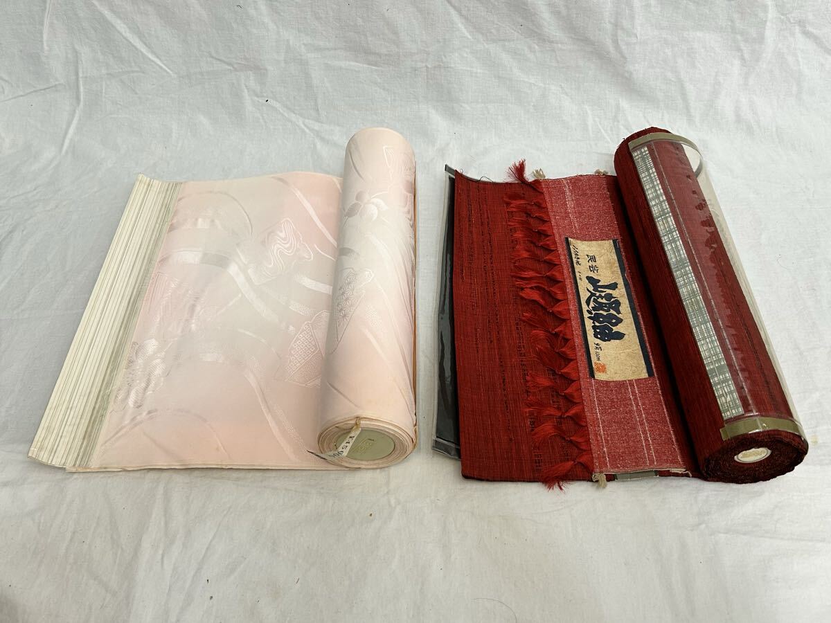 反物 2本 生地 布地 昭和レトロ 和服 和装 まとめ売り 正絹 絹100% 着物 きもの 拍卖