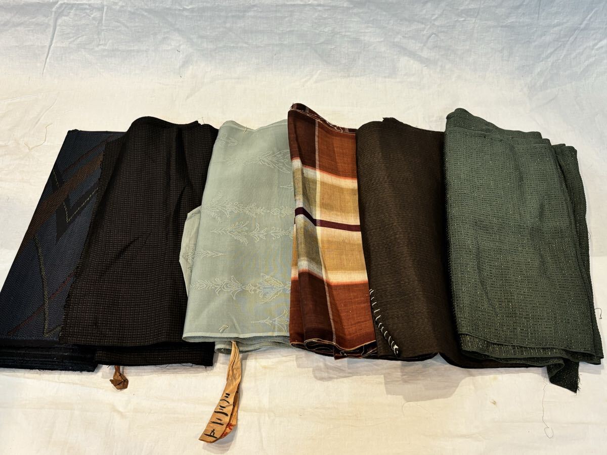 布地 古布 和服 和装 生地 はぎれ 着物 昭和レトロ まとめ売り 6枚 きもの 拍卖