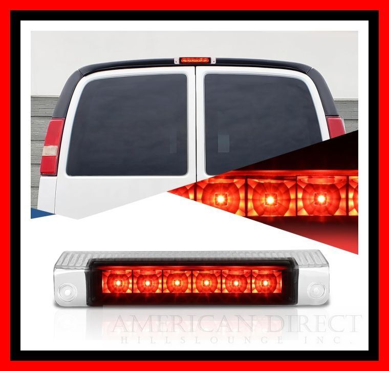 【激レア/LED/ブラック】03-22y エクスプレス サバナ ハイマウント ストップ ランプ ライト シボレーGMC バック リア テール ヘッド拍卖