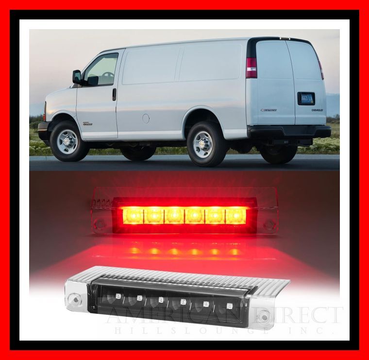 【激レア/LED/ブラック】03-22y エクスプレス サバナ ハイマウント ストップ ランプ ライト シボレー GMC バック リア テール ヘッド拍卖