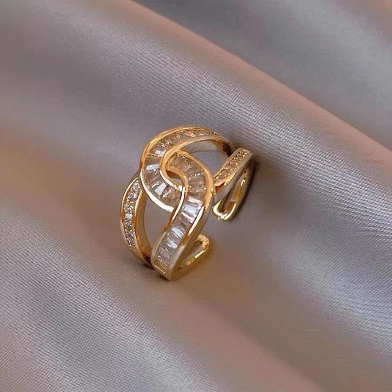 CHANEL好きに贈る輝き*ダイヤ煌めく金リング フリーサイズ ②拍卖