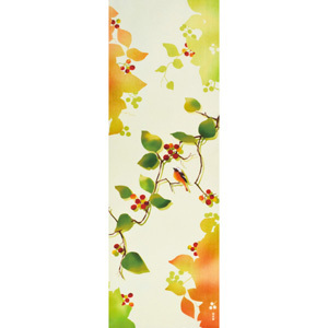 濱文様 2025年新柄 絵手ぬぐい 山帰来 秋 手拭い 90×34cm メール便対応 ポイント消化拍卖