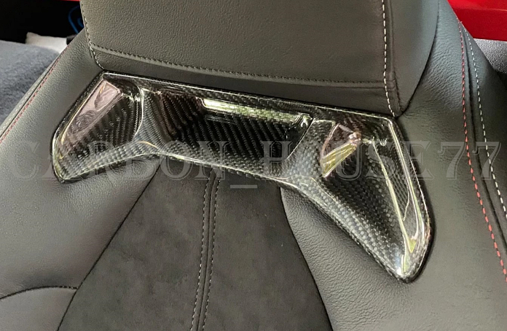 ★TOYOTA スープラ A90 A91 GR★ドライ カーボン★シート バック パネル カバー シート ヘッド レスト カバー《2枚ワンセット》拍卖