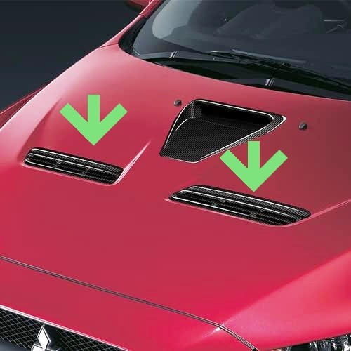 ★MITSUBISHI ランエボ X 10 CZ4A ボンネット 通風孔 V型 FRP製未塗装《左右ワンセット》《交換タイプ》★拍卖