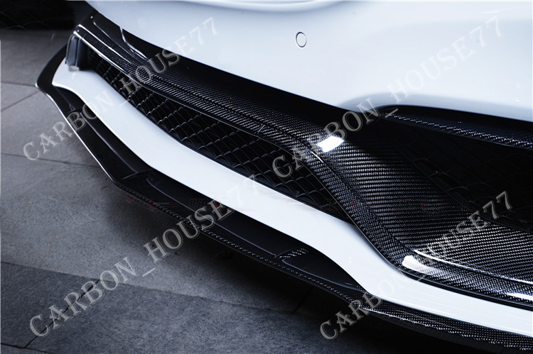 ★【2点セット】BENZ W205 C63 AMG カーボン フロントバンパー カバー & デコレーション カバー《左右ワンセット》《交換タイプ》☆拍卖