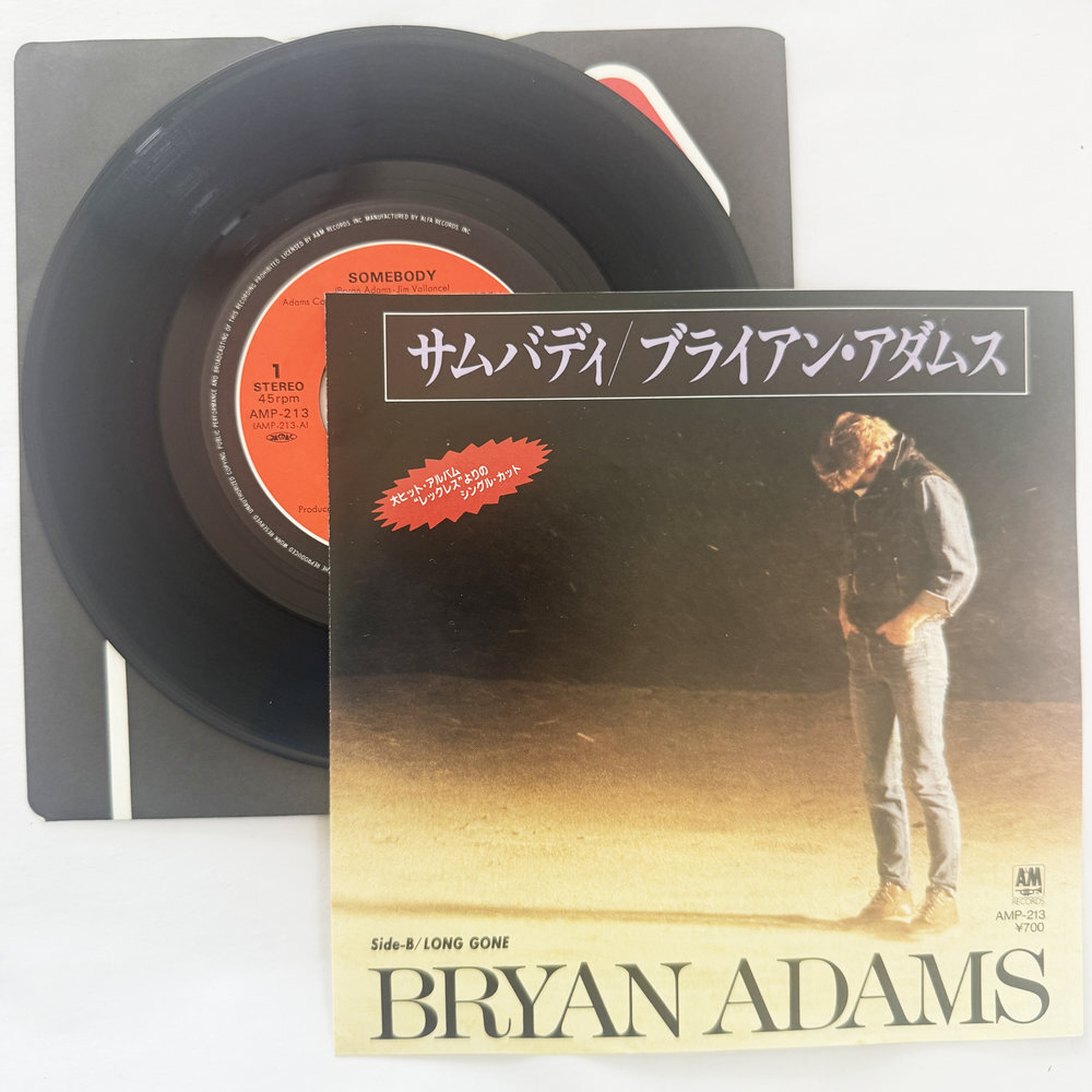 ブライアン・アダムス サムバディ ロング・ゴーン 昭和 当時物 EPレコード 7インチ シングル Extended Play【7393拍卖