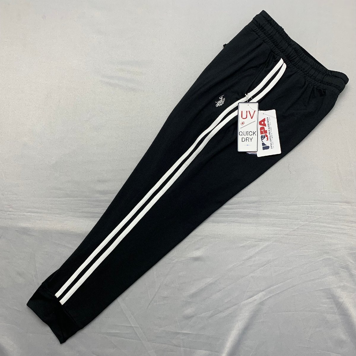 【送料無料】【新品】US.POLO ASSN レディースロングパンツ(ストレッチ素材 吸水速乾 UVカット) M ブラック★03505拍卖