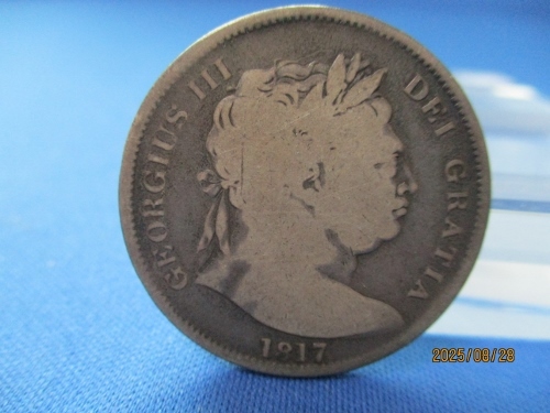 イギリス 1/2クラウン銀貨☆1817年/希少/ジョージ3世/アンティークコイン/レアコイン/e0919-1拍卖