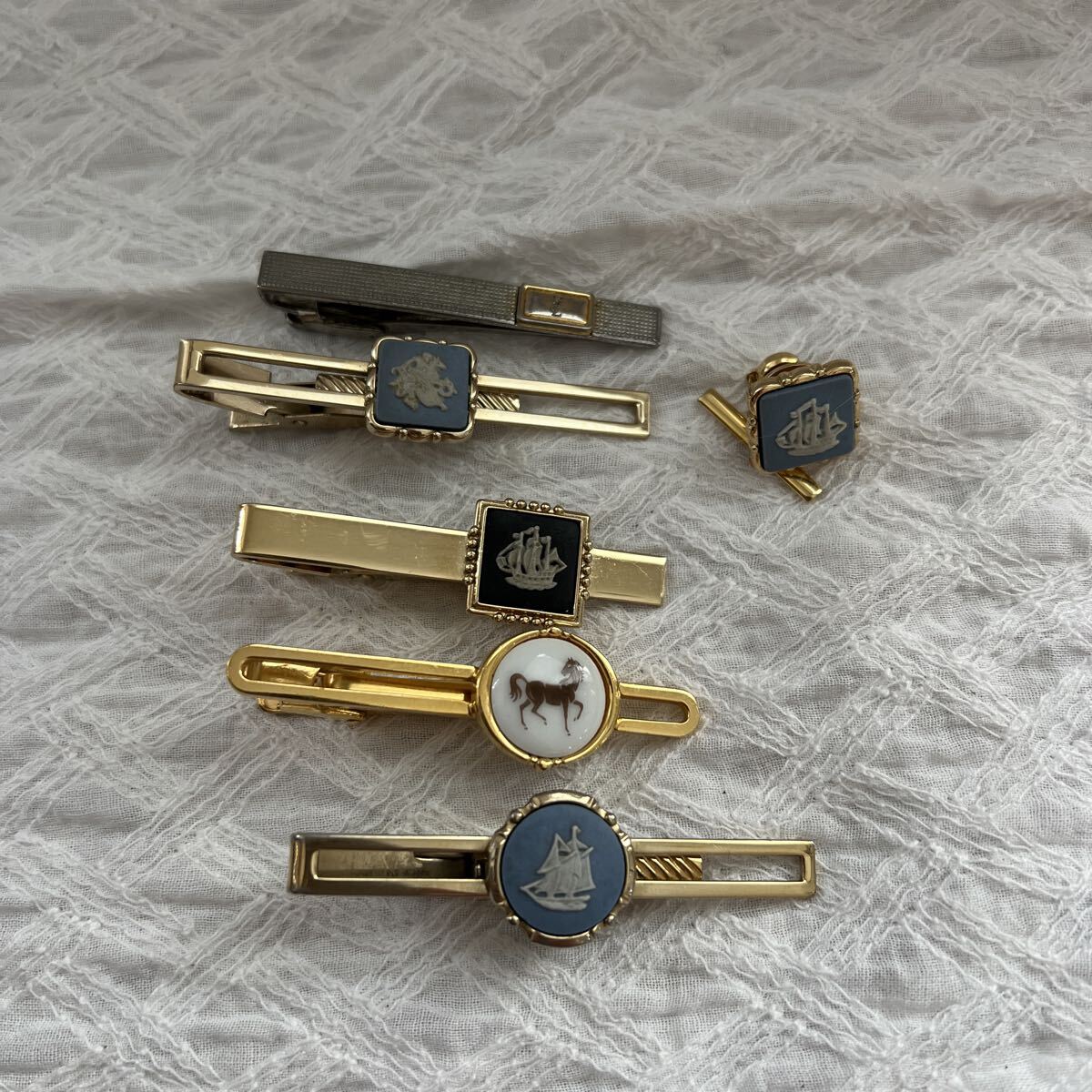 T9-3-5 ネクタイピン セット コペンハーゲン ウェッジウッド イヴ・サンローラン STRATTON WEDGWOOD ブランド レトロ拍卖