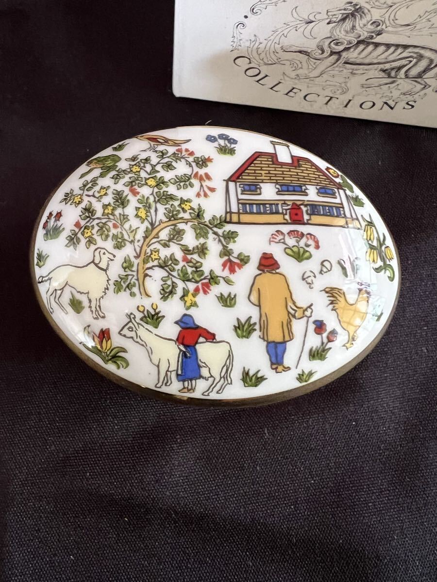 T9-22-14 チャールズ・ヴォイジーのジャックが建てた家のデザインが施されたMUSEUM COLLECTIONS 小物入れ ENGLAND 5、5×高さ3㎝ 拍卖