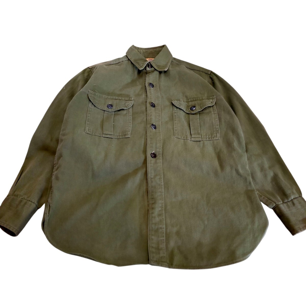 古着 ボーイスカウトオブアメリカ 長袖シャツ マチ付き 40s ヴィンテージ拍卖