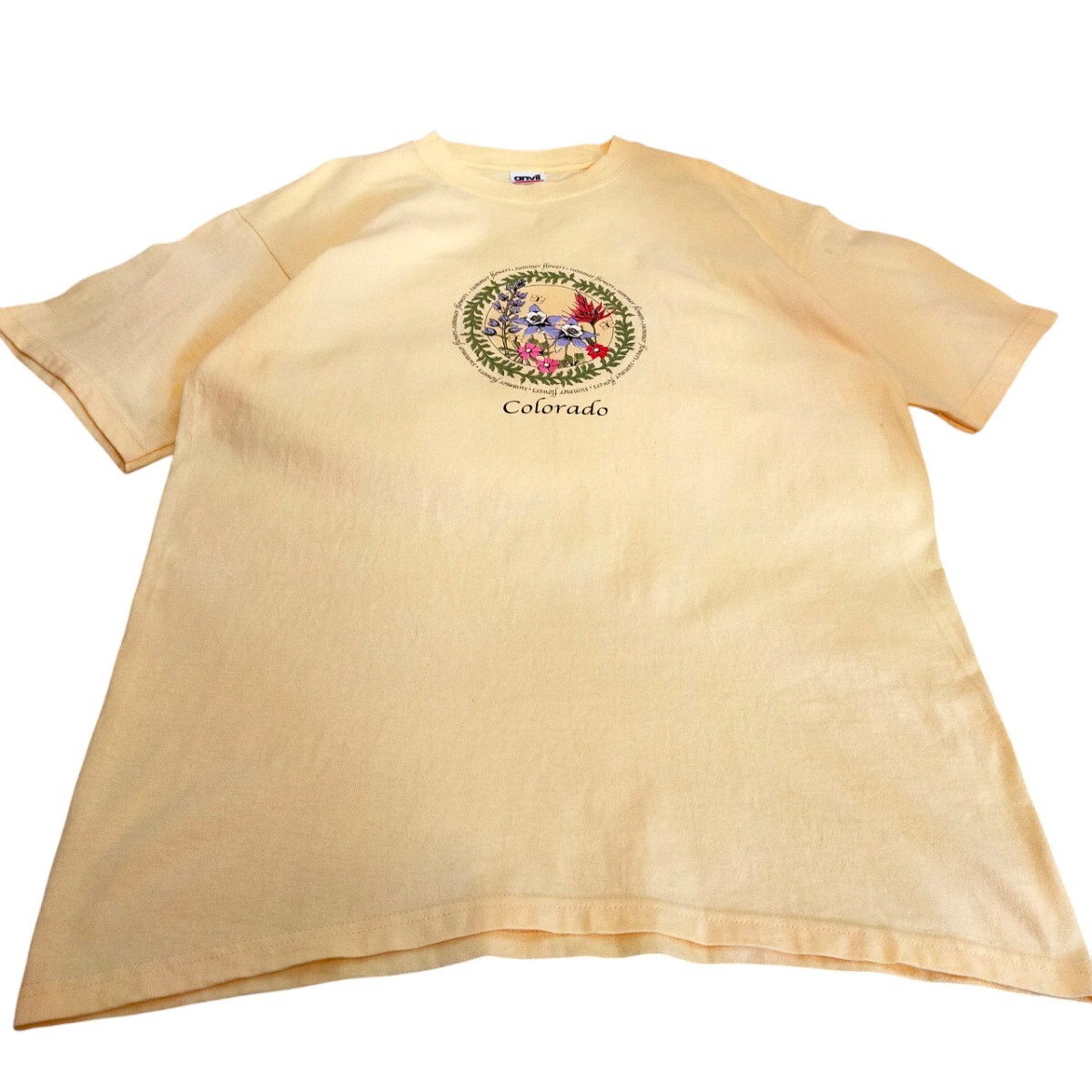 古着 anvil 半袖Tシャツ フラワーT 90s 00s スーベニア 拍卖