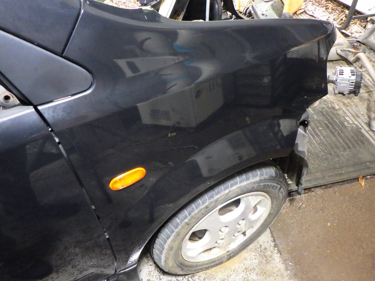 関00074 即決! H82W EKワゴン X42 黒 右フェンダー 現車 部品取り車拍卖