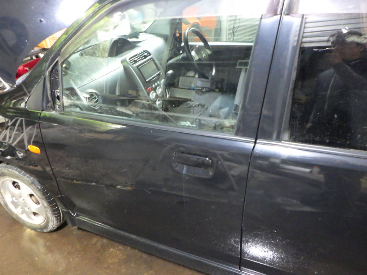 関00074 即決! H82W EKワゴン X42 黒 左フロントドア 助手席ドア 現車 部品取り車拍卖