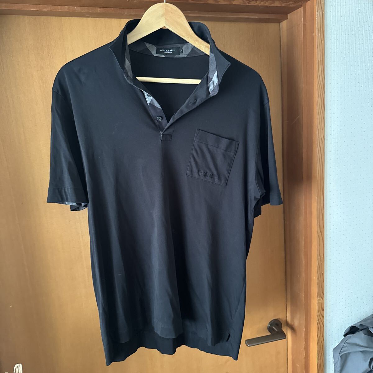 ブラックレーベルクレストブリッジ BLACKLABEL CRESTBRIDGE ポロシャツ Lサイズ メンズ ブラック拍卖