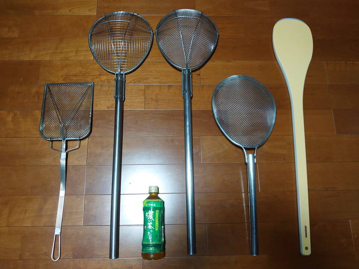 大きなしゃもじ、水切り、ザルなど 厨房用品  給食拍卖